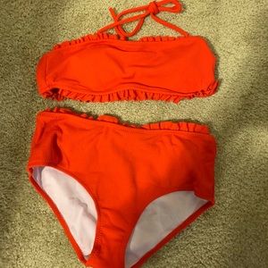 Red Strapless Bikini